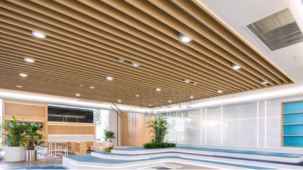 辦公室用木紋鋁方通吊頂